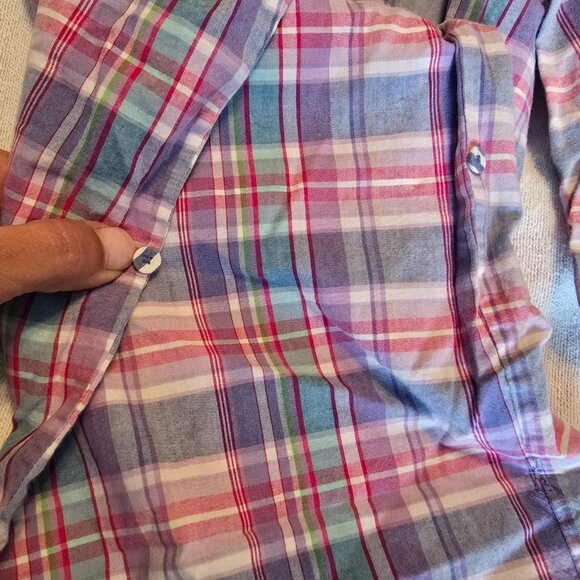 Victorias Secret Med M Lounge PJ Pants Blue Checks Loungewear Pajama Drawstring - Picture 5 of 15